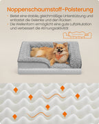 Orthopädisches Hundebett mit Plüschabdeckung 71 x 58 x 16 cm