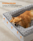 Orthopädisches Hundebett mit Plüschabdeckung 71 x 58 x 16 cm