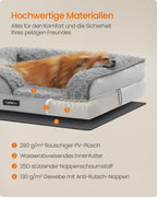 Orthopädisches Hundebett mit Plüschabdeckung 71 x 58 x 16 cm