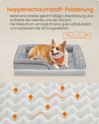 Orthopädisches Hundebett mit Plüschabdeckung 91 x 68 x 16 cm