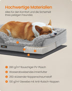 Orthopädisches Hundebett mit Plüschabdeckung 91 x 68 x 16 cm