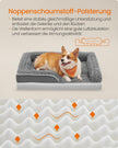 Orthopädisches Hundebett mit Plüschabdeckung, Leigrijs