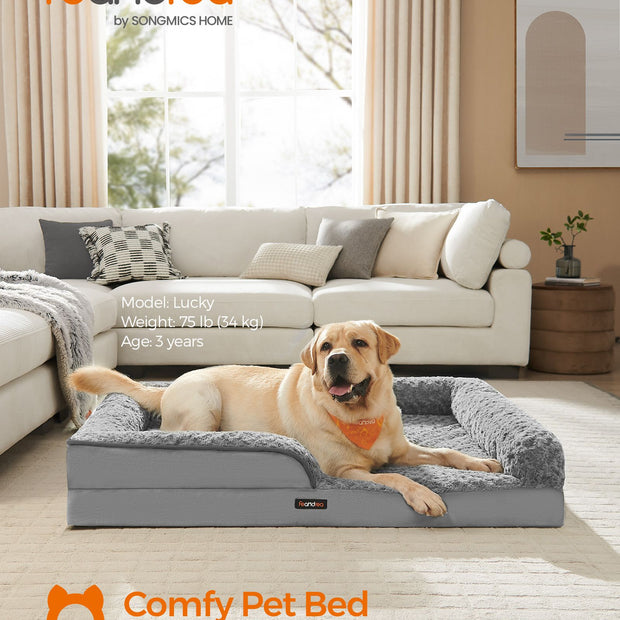 Orthopädisches Hundebett - Großformat - Taube grau - unterstützend
