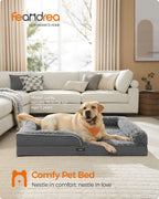 Orthopädisches Hundebett - Großformat - Schiefergrau - Komfort Plus