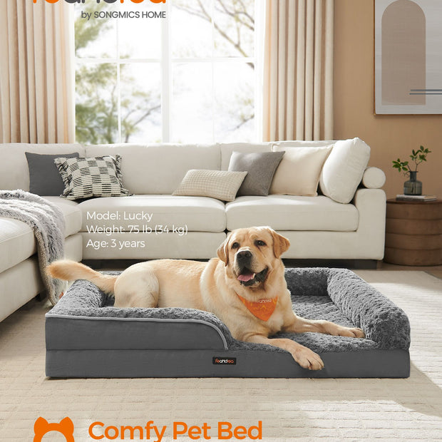 Orthopädisches Hundebett - Großformat - Schiefergrau - Komfort Plus
