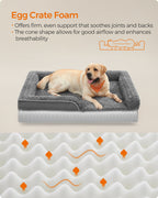 Orthopädisches Hundebett - Großformat - Schiefergrau - Komfort Plus