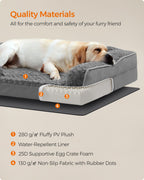 Orthopädisches Hundebett - Großformat - Schiefergrau - Komfort Plus