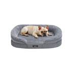 Hundebett - Stehende Grenzen - 76 x 51 x 18 cm - hellgrau