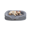 Hundebett - Stehende Grenzen - 76 x 51 x 18 cm - hellgrau