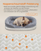 Hundebett - Stehende Grenzen - 76 x 51 x 18 cm - hellgrau