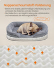 Hundebett - Stehende Grenzen - 76 x 51 x 18 cm - hellgrau