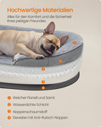 Hundebett - Stehende Grenzen - 76 x 51 x 18 cm - hellgrau