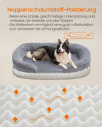 Hundebett - Stehende Grenzen - 91 x 68 x 18 cm - hellgrau