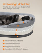 Hundebett - Stehende Grenzen - 91 x 68 x 18 cm - hellgrau