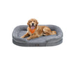Hundebett - gerollte Kanten - 106 x 76 x 18 cm - hellgrau