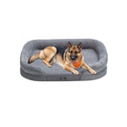 Hundebett - Stehende Grenzen - 122 x 85 x 20 cm - hellgrau