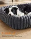 Hondenmand - Orthopedisch en Wasbaar - Met Verhoogde Randen - Loodgrijs - 106 x 75 x 20 cm