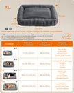 Hondenmand - Orthopedisch en Wasbaar - Met Verhoogde Randen - Loodgrijs - 106 x 75 x 20 cm