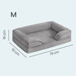 Hondenmand - Orthopedisch en Wasbaar - Met Verhoogde Randen - Lichtgrijs - 76 x 51 x 16 cm