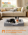 Orthopedisch Hondenbed - 104 x 69 cm - Verhoogde Rand - Wasbare Hoes - Duifgrijs