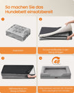 Orthopedisch Hondenbed - 104 x 69 cm - Verhoogde Rand - Wasbare Hoes - Duifgrijs