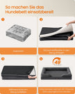 Hondenmand - Orthopedisch en Wasbaar - Met Verhoogde Randen - Donkergrijs - 122 x 85 x 17 cm