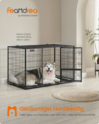 Schwerer Hundekäfig - 139 × 79 × 87 cm - Tinte schwarz