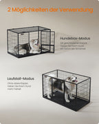 Schwerer Hundekäfig - 139 × 79 × 87 cm - Tinte schwarz