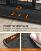 Schwerer Hundekäfig - 139 × 79 × 87 cm - Tinte schwarz