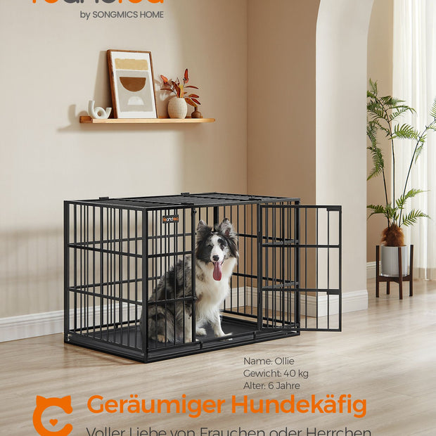 Hundekäfig 107 x 70 x 75 cm mit abnehmbarem Bodenbox