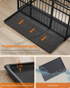 Hundekäfig 107 x 70 x 75 cm mit abnehmbarem Bodenbox