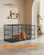 Hundekäfig 122 x 75 x 80 cm mit abnehmbarem Bodenbox