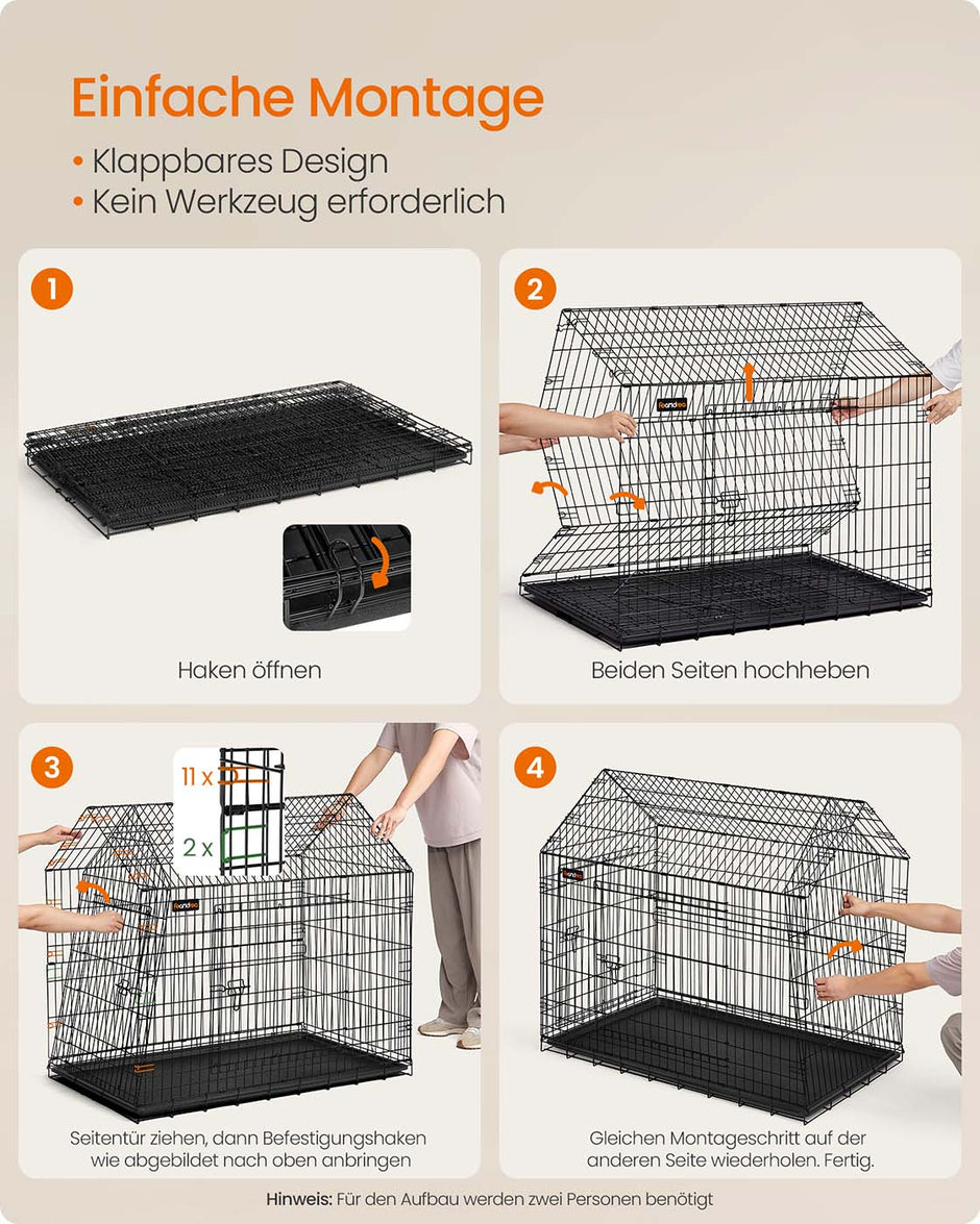 Hondenkooi – Opvouwbaar – Dubbele Deur – Voor Grote Honden