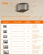 Faltbarer Hundekäfig - mit Türen und Plastikwaagen