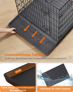 Faltbarer Hundekäfig - mit Türen und Plastikwaagen