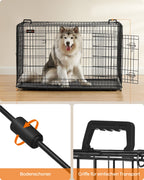 Faltbarer Hundekäfig - mit Türen und Plastikwaagen