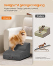 Hondentrap - Met Antislip Treden - Voor Kleine Honden - Leigrijs - 40 x 40 x 30 cm