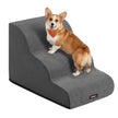 Hondentrap - Met Antislip Treden - Voor Kleine Honden - Leigrijs - 57 x 40 x 40 cm