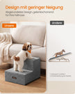 Hondentrap - Met Antislip Treden - Voor Kleine Honden - Rustig grijs - 30 x 38 x 28 cm