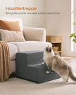 Hondentrap - Met Antislip Treden - Voor Kleine Honden - Loodgrijs - 30 x 38 x 28 cm