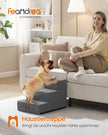 Hondentrap - Met Antislip Treden - Voor Kleine Honden - Loodgrijs - 46 x 40 x 33 cm