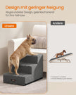 Hondentrap - Met Antislip Treden - Voor Kleine Honden - Loodgrijs - 46 x 40 x 33 cm