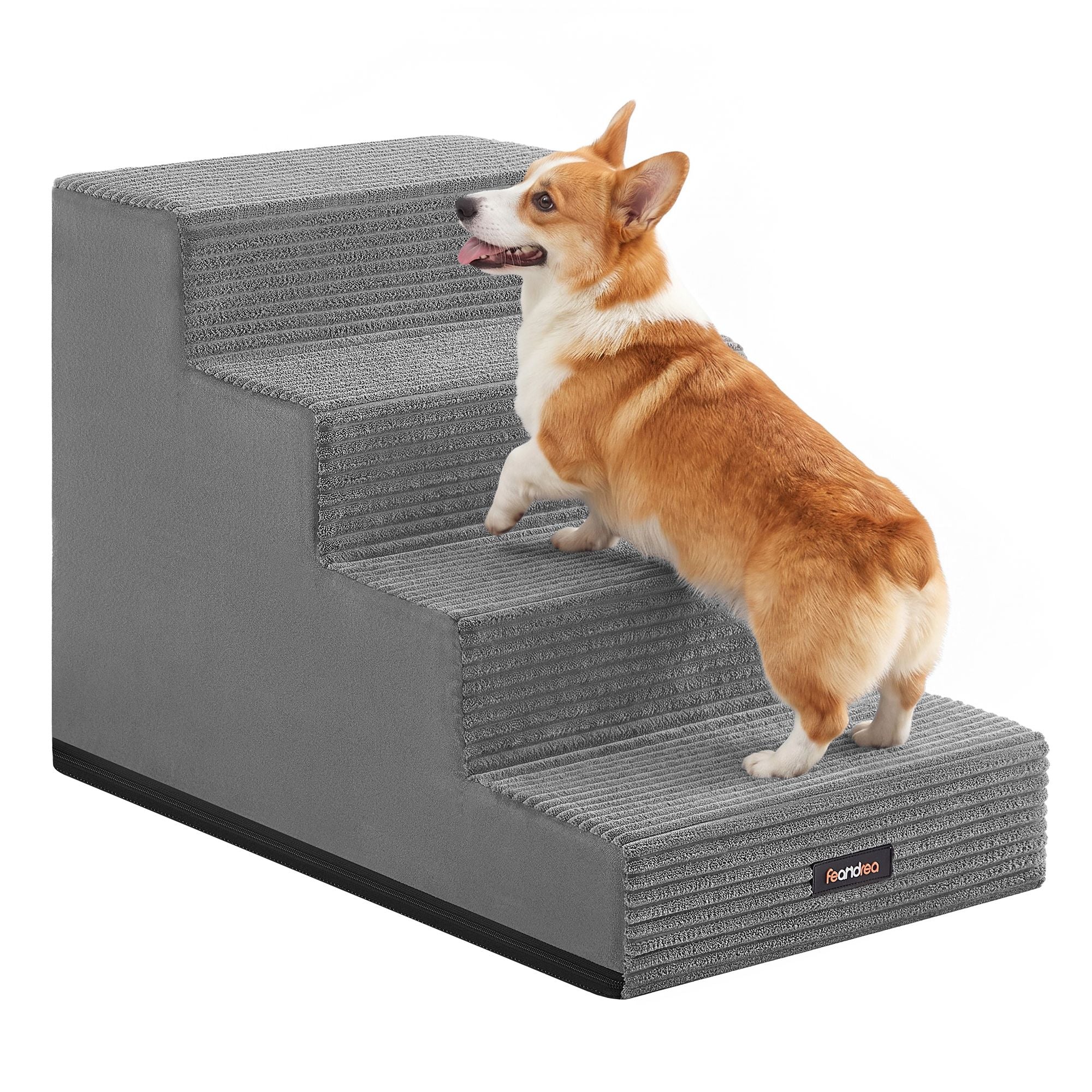 Hondentrap - Met Antislip Treden - Voor Kleine Honden - Grijs - 62 x 40 x 44 cm