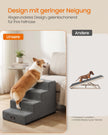 Hondentrap - Met Antislip Treden - Voor Kleine Honden - Loodgrijs - 62 x 40 x 44 cm