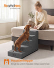 Hondentrap - Met Antislip Treden - Voor Kleine Honden - Loodgrijs - 76 x 40 x 57 cm
