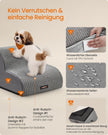 Hondentrap – 2 Treden – Schuim – Waterdicht en Antislip – Duifgrijs
