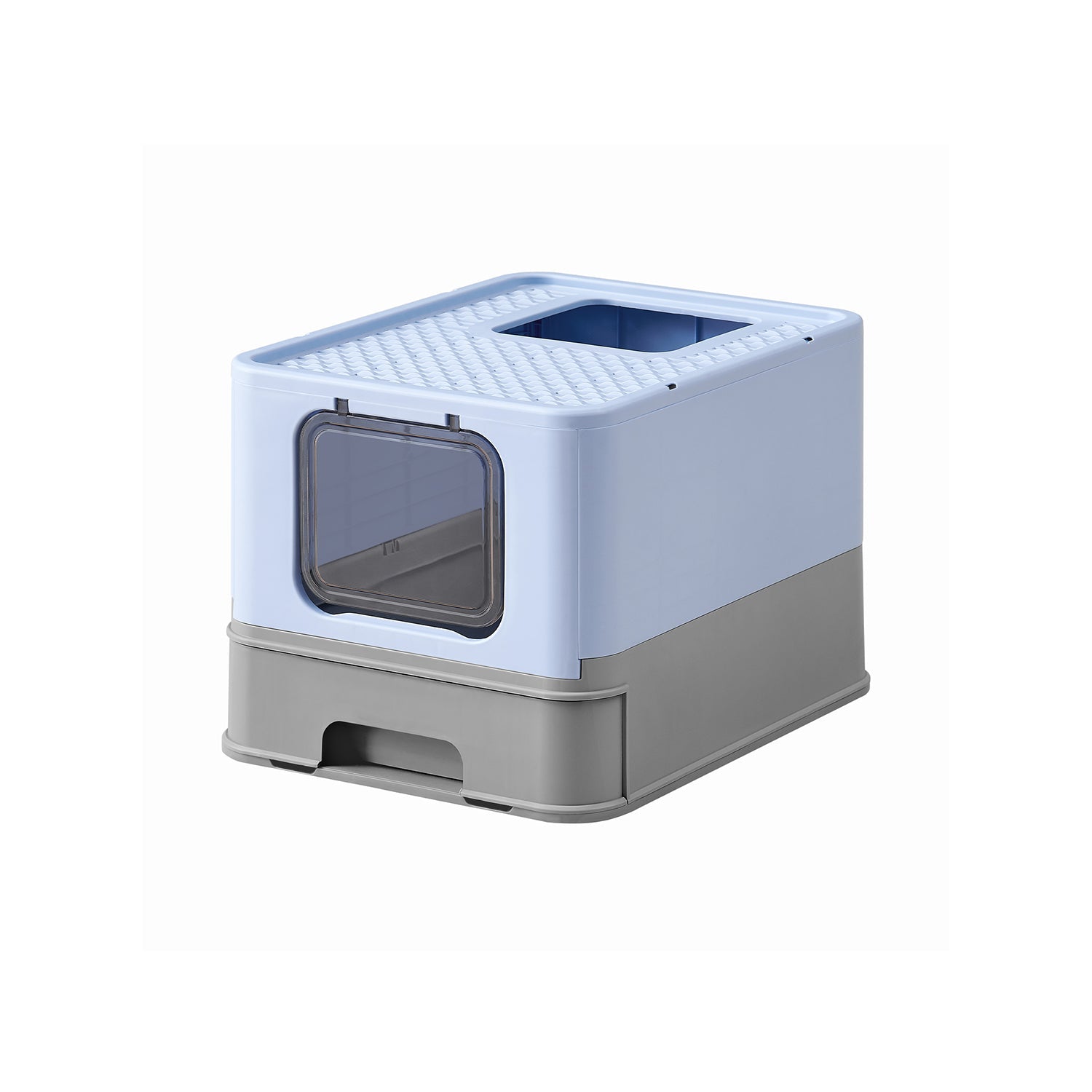 Katzentoilette - mit Deckel - warmes Grau