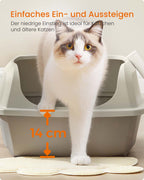 Kattenbak – Open Model – Hoge Zijkanten en Schepje – Hygiënisch Ontwerp