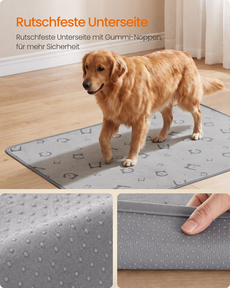 Wasbare Puppy Trainingsmatten – Set van 2 – Waterdicht en Antislip – 100 x 70 cm – Grijs