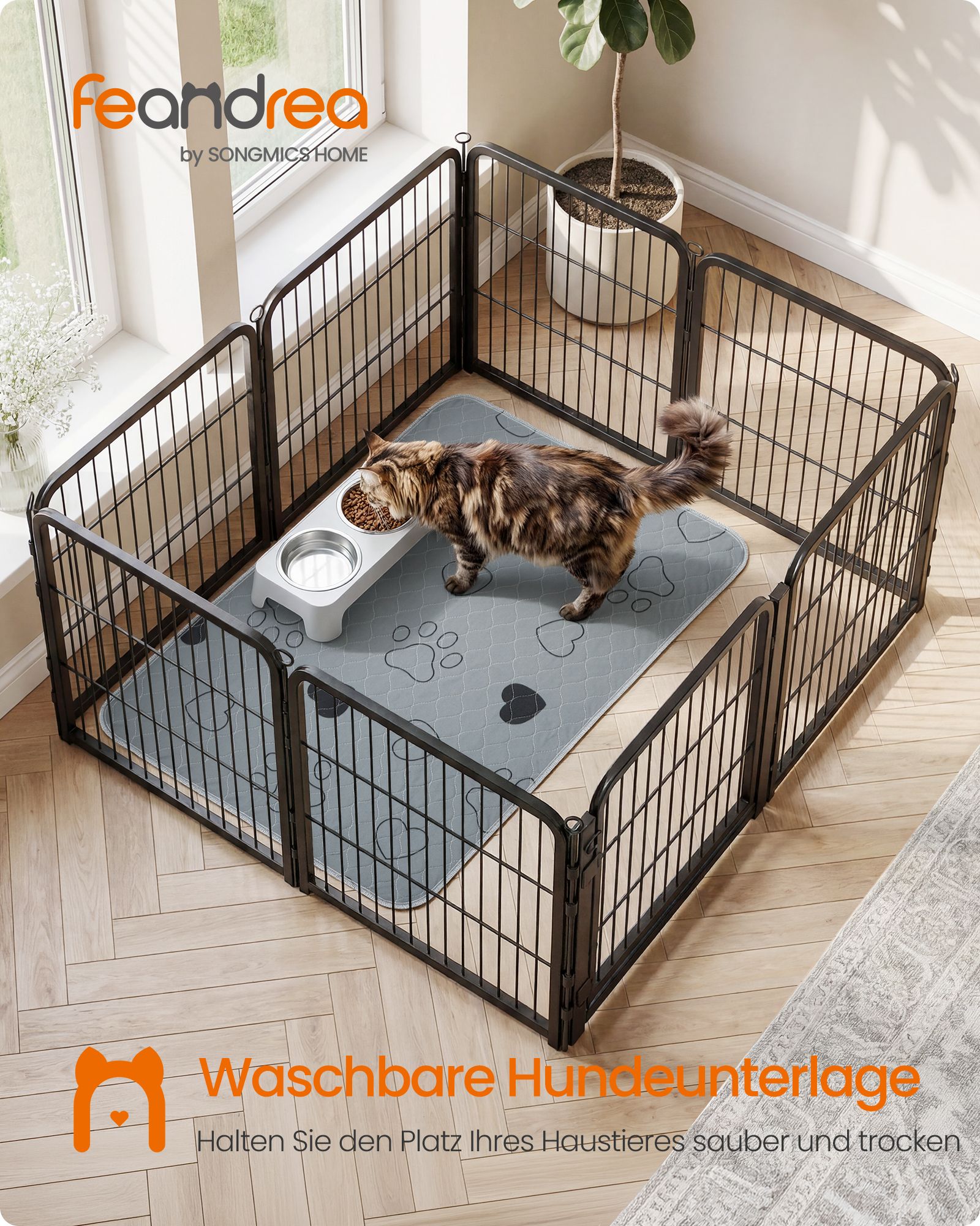 Puppy-onderlegger - Wasbaar en Lekvrij - 2-Delige Set - Grijs - 100 x 70 cm